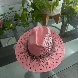 Elegant Pink Floral Women's Hat